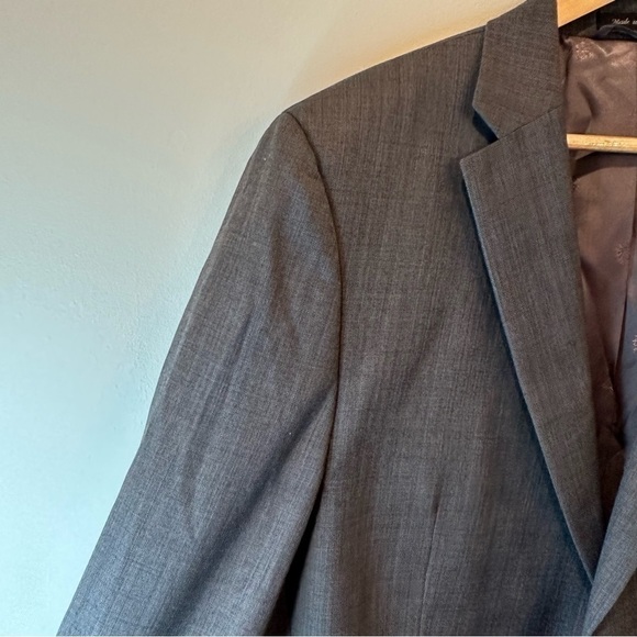 Lauren Ralph Lauren Mens Blazer Sport Coat Two Button Jacket Wool Size 44R Gray - Picture 4 of 14